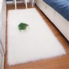 DQMEN Faux pelliccia di agnello di pecora tappeto,Pelliccia sintetica Tappeto vello di pecora (Bianco, 75 X 120cm)