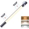 Quntis 38CM LED Sottopensile Cucina con Sensore di Movimento, 3 modalità di Colore Luce LED Sottopensile, 2000 mAh Ricaricabile USB, Luce per Armadio con Display per Interno, 1 Pezzo, Nero