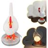 ZJchao Lampada tavolo 3D a forma di lampada tavolo in resina con LED 3D a forma di gallina di Gallina USB Light up Luce Notturna in Resina per Camera Letto e Soggiorno