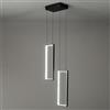 ZPBSJ Lampada Da Cucina Moderna Dimmabile LED Lampadario in Nero 2 anelli Lampada Rettangolare Per Ristorante, Camera Daletto, Corridoio Soggiorno