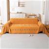VanderHOME Copridivano Bohemian, Copridivano Universale Quattro Stagioni, Copritutto per Divano Arredamento per La Casa, Coperta per divano in Ciniglia con Frangia Delicata 180 * 180cm-Arancione