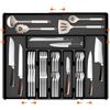TEBOKHAD Portaposate Da Cassetto, Porta Posate Cucina Espandibile, Organizer Cassetti Cucina Con 10 Scomparti, Per Riporre Le Posate Da Cucina, Per Riporre I Cassetti, Nero