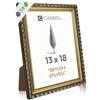 CABBEL Cornice CELI 13x18 cm Oro - Cornice Vintage Barocca da Appoggio - Acrilico Infrangibile - Per Foto Familiari, Ricordi, Regali - Elegante per Casa, Camera, Scrivania, Soggiorno
