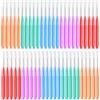 KQDRAVINE Set di spazzole interdentali, 50 pezzi, 5 colori, spazzole interdentali per la pulizia dei denti