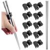JRSHIRLEYLTD 10 pezzi bacchette aiutanti e 1 paio di bacchette in acciaio inox, aiuto per adulti e bambini, uso allenatore, allenatore riutilizzabile in plastica
