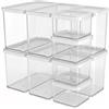 Rotho LOFT Set contenitori 10 pezzi LOFT, plastica (PP) senza BPA, trasparente/bianco, 4x 2,1 l, 2x 1,0 l, 4x0,5 l