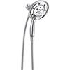 Delta Faucet 58471-PK H2O Kinetic Technology In2ition - Soffione doccia a mano a 4 impostazioni, due in uno, cromato DELTA FAUCET