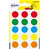 AVERY Blister 90 etichetta adesiva tonda PSA col.ass. Ø19mm Avery PSA19MX