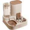 Generic Mangiatoia e Abbeveratoio 2 in 1 per Gatti e Cani - Dispenser Automatico per Cibo e Acqua - Alimentatore per Animali Domestici