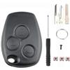Chaexii Portachiavi di ricambio per chiave Dacia a 3 pulsanti, per Renaul-t, Clio, Kangoo, Master, Modus, Trafic, Movano, Duster, Dokker, Logan, Sandero, adatto per Opel Movano Vivaro