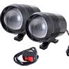 POCKETMAN 2 pezzi faro moto 6500K bianco colore U2 moto luce del punto per moto ATV camion, auto bicicletta barca con interruttore off/on colore nero/bianco