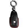 RXXR Custodia per chiave auto a 3 tasti, compatibile con Mercedes Benz A C E G S CLS, classe AMG GLK GLA GLC GLE GLS GT SL SLC SLS SLK, protezione chiave auto con portachiavi (nero 04)