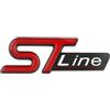 AUTOZOCO Emblema ST Line, Distintivo Adesivo per Laterale, Compatibile con Ford, Materiale Metallo, 6 cm Larghezza x 2,1 cm Altezza