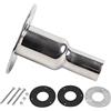 Aramox Raccordo di Scarico Passante in Acciaio Inox Presa per Tubo di Scarico Passante 24mm OD per Camion Marino Riscaldatore (Dritto)