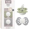 BIBS Infinity GLOW Ciuccio, 0-6 mesi, confezione da 2, Sage/Cloud