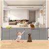 MYPIN Cancelletto di Sicurezza Retrattile per Bambini, 0-254 cm Cancelletto Estensibile per Bambini Scale e Corridoi Interni ed Esterni Cancello per Cani (Grigio)