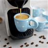 City to Cottage® Set di 4 Tazzine da Caffè Espresso da 60ml| Realizzate e Dipinte a Mano in Ceramica | Fantasia a Pois Celeste e Bianco | Idea Regalo