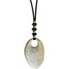 ASTER ALHELÍ Collana Lunga Donna con Agata Nera e Zamak Dorato - Design Artigianale Regolabile - Elegante per Eventi, Ufficio e Uso Quotidiano - Idea Regalo Handmade
