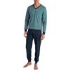 Calida Relax Imprint - Pigiama da Uomo, 100% Cotone, Verde Pond, 46-48