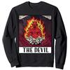 Major Arcana Deck Gifts by CrushRetro Satan The Devil Occult Tarot Card Maglione Uomo Donna Felpa