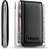 VULKIT Fermasoldi Magnetico Sottile Porta Biglietti da Visita in Pelle Porta Banconote Forte Magnete può Contenere 15 Banconote Piegate