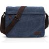 FANDARE New Borsa a Tracolla Uomo Laptop da 7.9 Pollici Affari Studente Viaggio Portatile Crossbody Bag Grande Capacità Multi-pocket Traspirante Tela Blu B