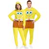 United Labels SpongeBob Costume da Spugnetta per adulti, XXL, giallo, tuta unisex con cappuccio, tuta intera per Carnevale, festa a tema