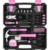 DEKO Cassetta Attrezzi Completa Professionali Rosa 62 Pezzo, Kit Set Attrezzi da Lavoro in Offerta, Valigetta Attrezzi, Fai da Te Attrezzi Donna, Adatto per la Riparazione Domestica, Ufficio