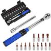 Souvik Chiave Dinamometrica 1/4 di Torsione 2-26 Nm, Precisione ± 3%, Kit Manutenzione Professionale con 100mm Barra di Prolunga, per Bici, Auto, Moto, 14 Bit e Scatola di Immagazzinaggio