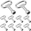 Kaelah 10 chiavi quadrate, chiavi a bussola, chiavi quadre, chiavi multiuso in lega di zinco, 13 x 8 x 8 mm, per contatore acqua a gas