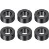 PATIKIL M6 Distanziali in Alluminio, 6pz Distanziali Metallici in Alluminio 6,2mm ID x 12mm OD x 5mm L Distanziatore a Vite in Alluminio Rotondo per Viti 1/4 o M6, Nero