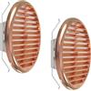Plikc - Griglia aerazione tonda in ABS con rete anti insetti - MADE IN ITALY (Rame 80/125mm. - 2 Pezzi)