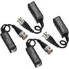 PATIKIL Video Balun Passivo BNC a UTP Cat5/5e/6, Trasmettitore Trasceiver RJ45 HD Adattatore Cavo Connettori per Telecamera CCTV AHD/HDCVI/HDTVI 720P/1080P 2 Coppie