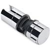 Joyoldelf Supporto Doccia, Regolabile 19-25 mm ABS Supporto Soffione Doccia, per Barra, Saliscendi con Finitura Cromata (argento)