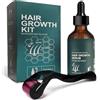 Uheltosly 60ml Siero Capelli Crescita,Cura Dei Capelli Essenza, con 0.5mm Roller,Creare capelli densi E pieni, Rinforza Cuoio Capelluto e Hair, Per uomo e donna