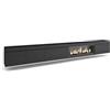 Skraut Home | Mobile TV Soggiorno | Ampio spazio a disposizione | 368x45x35 | Camino elettrico XXL | Sospeso, da appendere | Stile moderno | Nero