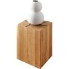 Woodroom Sgabello in legno di rovere massiccio oliato, 30 x 46 x 30 cm, sgabello