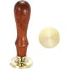 PATIKIL 30mm Timbro di Ceralacca Rotondo, Testa in Ottone Rimovibile Senza Intagli, Manico in Legno per Buste, Inviti, Confezioni Regalo e Confezioni di Vino