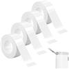 TANGJJY 4 Rotoli Nastro Termico per Stampante di Etichette, 15 mm x 4 m Nastro Etichette Continuo, Custom Thermal Adhesive Labels, Impermeabile Carta Adesiva per Stampante per Casa, Ufficio, Scuola