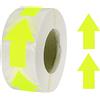 sourcing map Etichette adesive freccia 500 conteggi/rotolo 3.3x5.5 pollici fluorescente giallo adesivo freccia segni a forma di freccia per scrapbooking artigianato fai da te organizzazione inventario