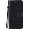Fatcatparadise Cover per Samsung Galaxy A31, Custodia Samsung A31, Custodia Portafoglio a Libro in Pelle Flip Cover e TPU Silicone con Funzione Supporto Chiusura Magnetica per Galaxy A31 (Nero)