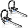 New Bee V5.1 Auricolare Bluetooth Singolo 72Hs Tempo di Gioco Auricolari Mono Bluetooth con Doppio Microfono CVC8.0 per Lavoro Ufficio (2 pezzi)