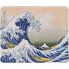 ELLENNE - Tappetino per Mouse 240x200mm | Superficie in Lycra Ultra-Liscia | Comodo, Antiscivolo e lavabile Mousepad per Ufficio, Gaming e Laptop (Cod. 20 - La Grande Onda)