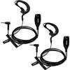 HYSHIKRA Cuffia 1 pin 2,5 mm con microfono Big PTT compatibile con Motorola TLKR T60 T61 T62 T81 T80 T82 Extreme Hunter Auricolare radio bidirezionale per il personale di sicurezza (forma di G, 2)