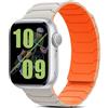 CiimWaa Cinturino Compatibile con Apple Watch 41mm/42mm Series 10/40mm/38mm, Magnetici Silicone Cinturini di Ricambio, Cinturini per iWatch Series 10/9/8/7/SE/6/5/4/3/2/1 Starlight/Arancione