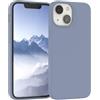 EAZY CASE custodia per cellulare in silicone premium compatibile con iPhone 13 Mini con protezione della fotocamera e rivestimento interno custodia protettiva bumper in Blu acciaio