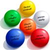 Threan 6 Pezzi Palle Antistress Motivazionali Palline con Parole Ispiratrici Palline Antistress per Sollievo Ansia Tensione Irritazione, 2,5 Pollici, 6 Colori
