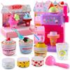 Varrotoy Giocattoli Dessert per Bambini con Gelato e Torta,Cibo Finto Cambia Colore,Giocattoli Dessert per Bambini,Macchina del Gelato Giocattolo,Regalo Educativo per Ragazzo Ragazza 3+ Anni