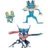 Jazwares Pokémon Select Evolution Pack - Caratteristiche Froakie da 5 cm, Frogadier da 7,6 cm e Greninja Battle Figure da 11,4 cm