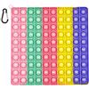 BOOWEN Pop It 10x10 Silicone Push Bubble Fidget Toy 20CM Giocattolo Sensoriale da Spremere Poppit Matematica Educativo Gioco Adatto per la Scuola Adulti e Bambini